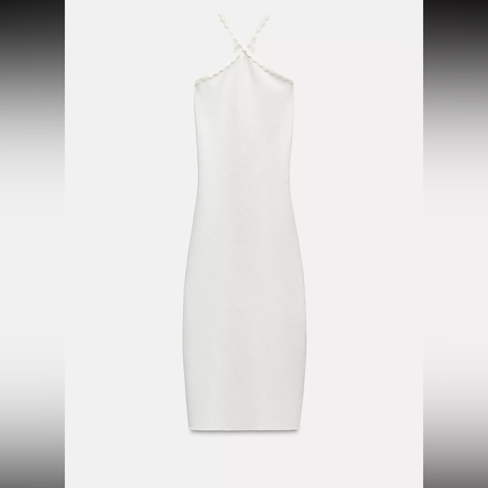 Zara Chic White Backless Dress